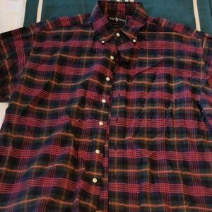 Ralph Lauren Men's Casual Plaid Shirt - Red and Black